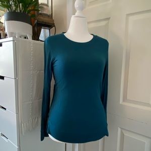 Matty M Zipped Side Teal Sweater Top